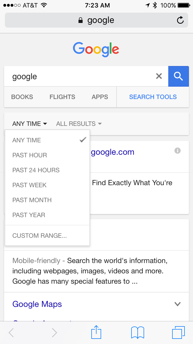 google-mobile-search-date-filter