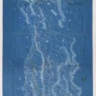 Blue print map of northern California up to the Sierra Nevada, commissioned by the Santa Fe Railroad in 1900 (Higher resolution link in the comments)[1349x3686]