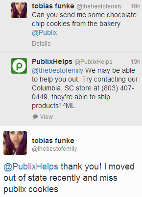 Why You Need to Take Customer Experience Personally image Publix Tweet.png