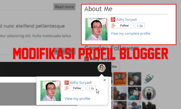 Modifikasi Widget Profil Blogger