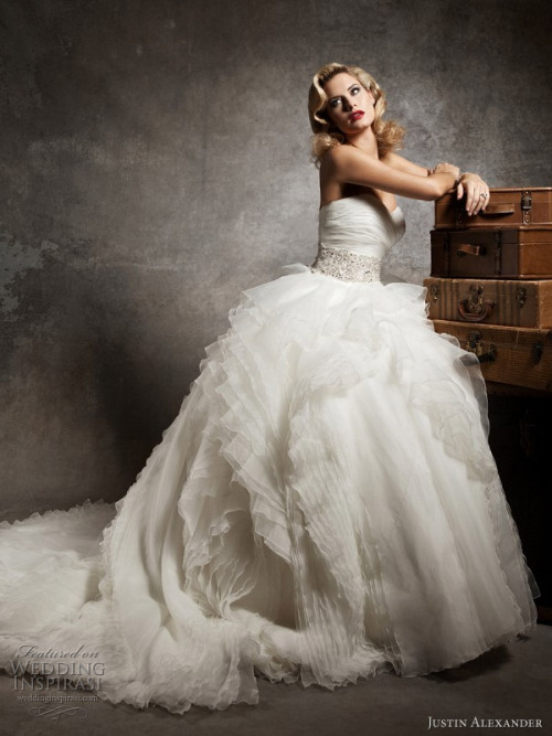 (via Justin Alexander 2013 — Preview Collection Wedding Dresses...
