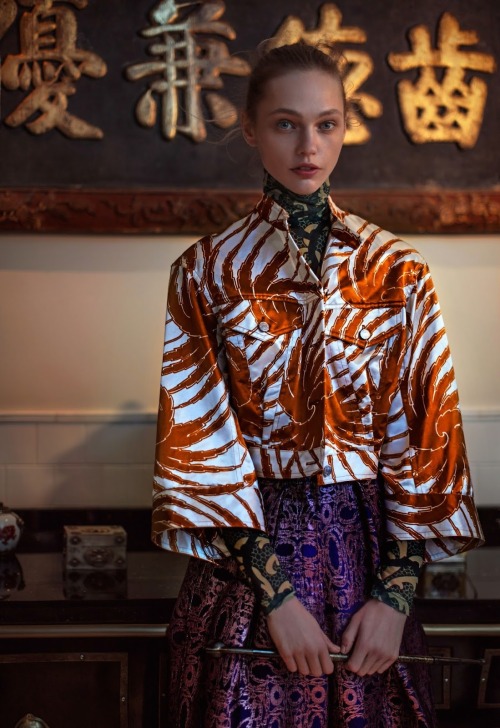ibbyfashion: Sasha Pivovarova by Chen Man, Vogue China