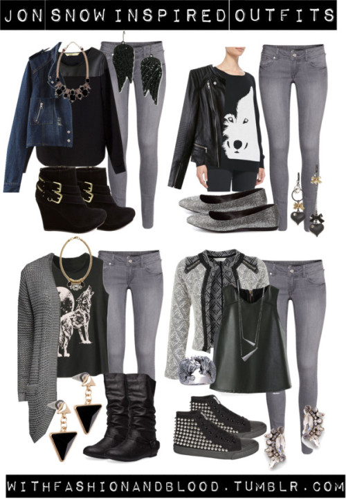 Jon snow inspired outfits with requested grey jeans by...