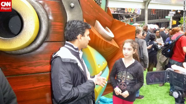 Leila Kaufman visited the "Skylanders SWAP Force" launch event outside a toy store in Times Square, and interviewed Guha Bala, the president of Vicarious Visions, which developed the game. Bala was a young entrepreneur himself; he started Vicarious Visions with his brother while in high school.