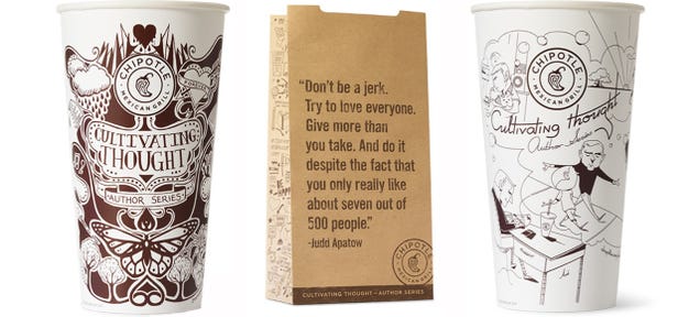 Chipotle's Putting Essays On Its Cups So You Can Brain Up At Lunch
