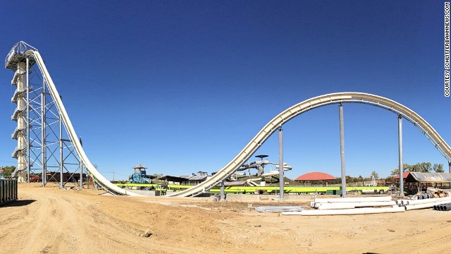 Though the team behind Verruckt refuse to confirm exact measurements, they've promised the ride will be the world's tallest once it opens in May at Schlitterbahn Waterpark in Kansas City. 