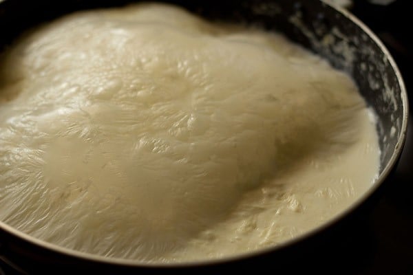 milk frothing - making khoya or mawa
