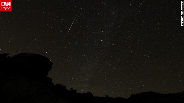 Bill Vaughn says he always enjoys watching a meteor shower with his wife, especially because they never know what to expect. He photographed the Orionids from Mount Lemmon, Arizona.
