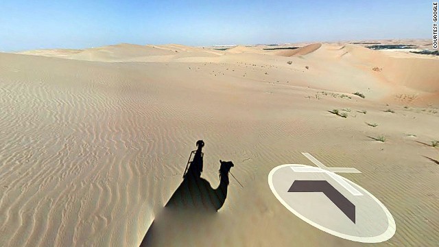 Raffia the camel only appears in shadow in the Liwa Trek. He's not the weirdest thing to have been spotted on Street View.