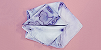 Stylish Silk Scarves, Dyed With Bacteria