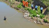 MARIELA. Realizan un rastrillaje sin éxito en el río del pueblo (Gentileza Radio Fiel de Inriville).