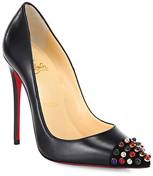 Christian Louboutin Cabo Studded Point-Toe Pumps by Christian...