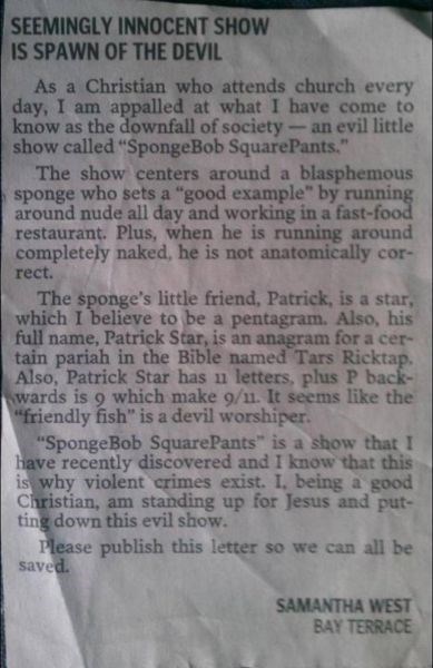 letters,conspiracy,SpongeBob SquarePants,newspaper,fail nation,g rated