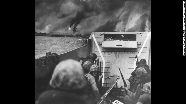 On June 25, 1950, North Korean Communist forces invaded South Korea. Two days later, President Truman ordered U.S. forces to assist the South Koreans. Here, U.S. Marines land at Inchon as the battle rages. Three years later, an armistice agreement was signed, with the border between North and South roughly the same as it had been in 1950. The willingness of China and North Korea to end the fighting was in part attributed to the death of Stalin in March. There has never been a peace treaty, so the Korean War, technically, has never ended.