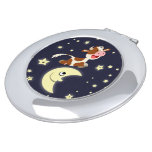 Cartoon Cow Jumped Over The Moon Compact Mirror