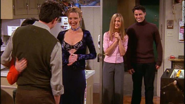 <strong>"The One Where Everybody Finds Out:" </strong>A running gag in season 5 was the secret relationship between Monica and Chandler. One person was let in on it at a time, and in this episode the cat was let fully out of the bag with hilarious consequences. In the words of Phoebe, <a href='http://ift.tt/1g83MQQ' target='_blank'>"they don't know that we know that they know we know."</a>