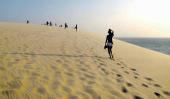 Comienza la peregrinación hacia la cima de la duna Por de Sol.