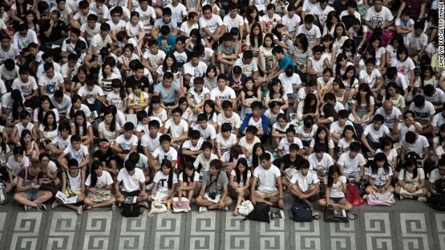 The students say they want to stand up for Hong Kong's future. 