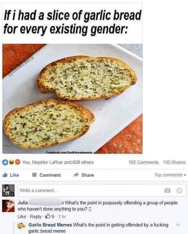 gender,failbook,garlic,Memes,facebook,bread