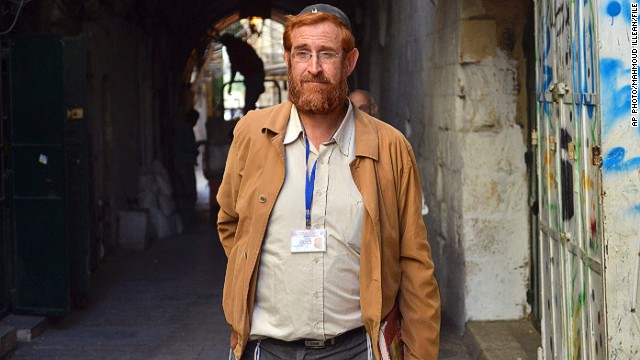 File photo: Jewish activist Yehuda Glick walks down a street in Jerusalem.