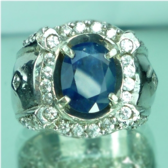 Batu permata natural blue sapphire, safir biru, batu mulia asli
