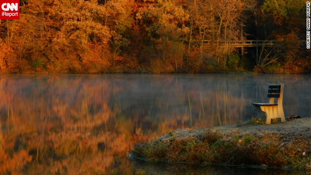 Visiting the Fontana Interpretive Nature Center in Hazleton, Iowa, at sunrise, <a href='http://ift.tt/1p3D2SG'>Danny Murphy</a> captured these fall leaves on camera in October 2013. "The orange glow made for some wonderful morning pictures," he said. "Fontana is known for wonderful colors in the fall."