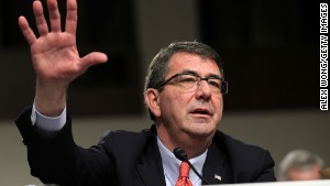 Ashton Carter, then a Defense Undersecretary, testifies during a hearing before the Senate Armed Services Committee May 19, 2011.