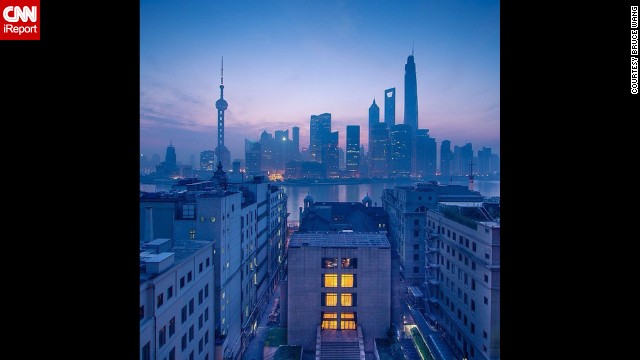 <a href='http://ift.tt/1txHVdw' target='_blank'>Bruce Wang </a>woke up to this view while staying at the Waldorf Astoria Shanghai. Wang, a Toronto resident, was born and raised in the Chinese city.