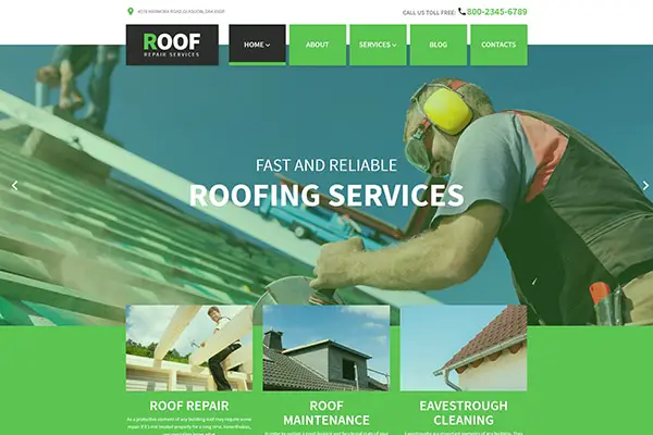 24.Roof Repair Bootstrap WordPress theme