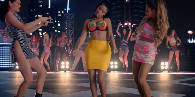 Nicki Minaj, Ariana Grande, and Jessie J Take Over A City in New Video for "Bang Bang"