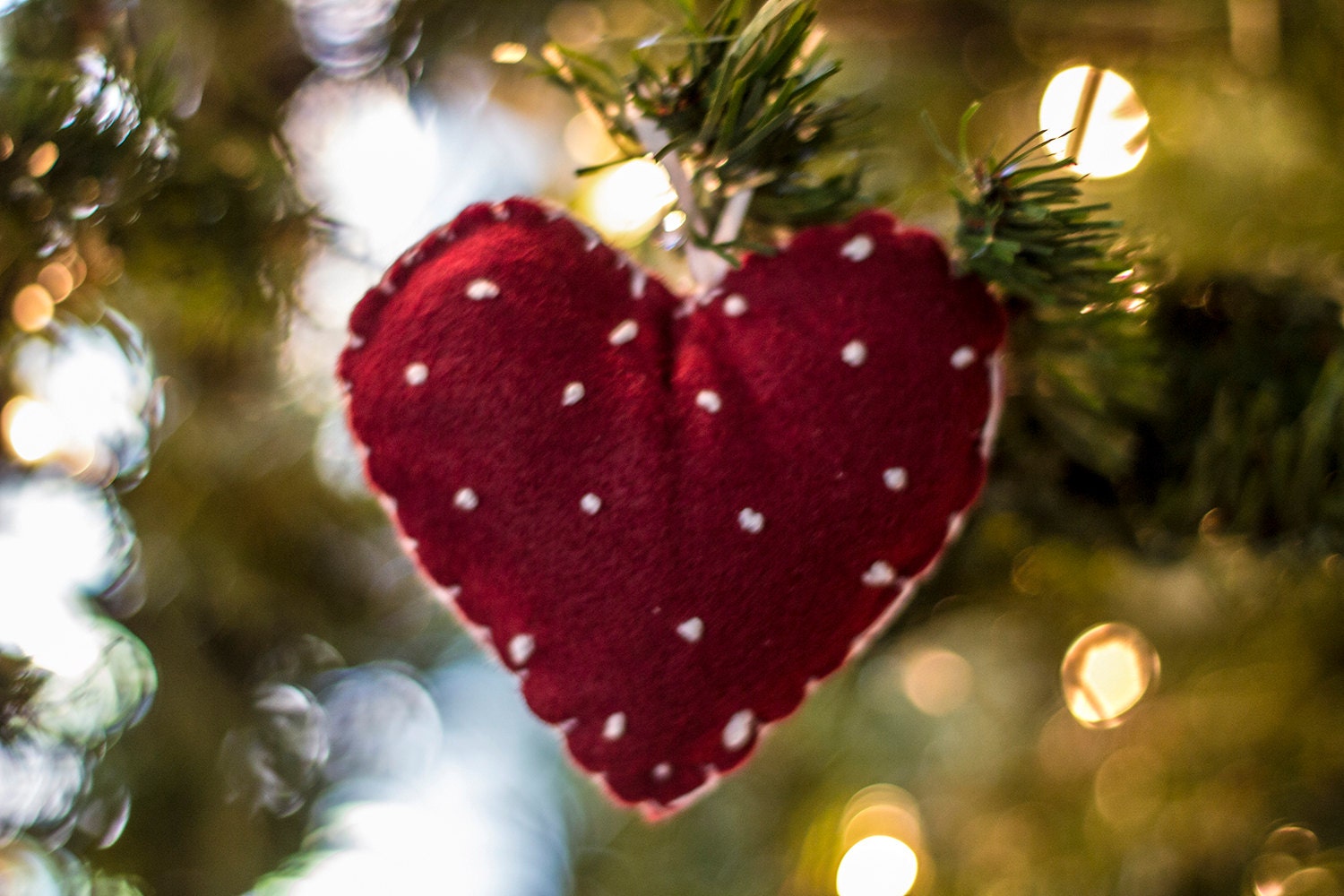 Felt Heart Christmas Tree Handmade Ornament
