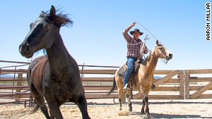 Cowboy experiences are available at the Mustang Monument ranch. 