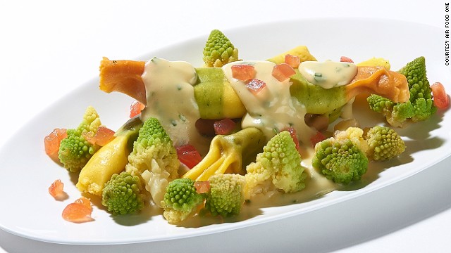 Company spokesman Max Thinius says the meals, such as this pasta dish, are "astonishingly OK."