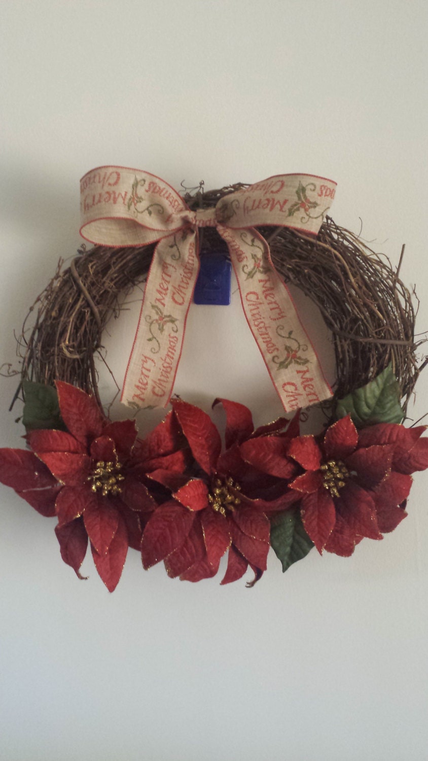 Poinsettia Holiday wreath