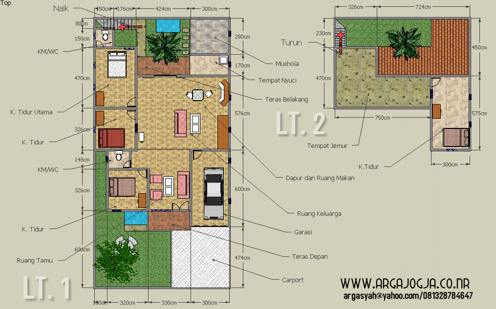 Desain Rumah Sederhana 1 Lantai 2 Kamar Tidur - Informasi Terbaru Dan 