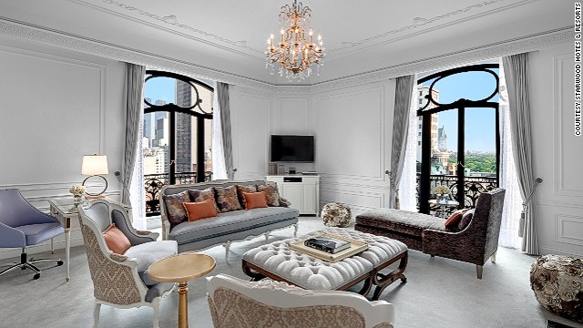 The Dior Suite at New York's St. Regis Hotel was designed to mimic the designer's sensibilities. Outfitted in Dior Grey, the room is like an interiors version of his eveningwear.