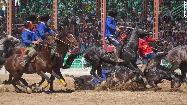 Host country Kyrgyzstan placed two teams in kok boru competition. Both met in the finals.