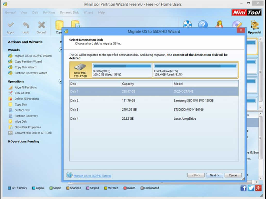 MiniTool Partition Wizard Free 9