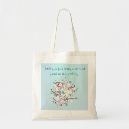 Blue Bird Cages Wedding Favor Tote Bags