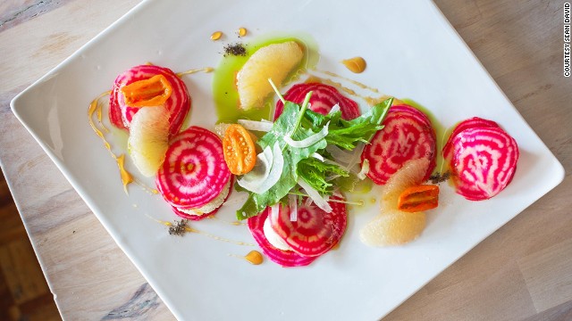 Vancouver's new crop of vegetarian restaurants include The Acorn, which serves artfully composed dishes that taste as good as they look. 