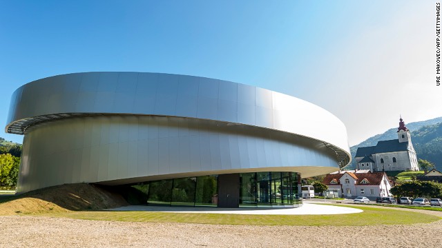 The design of the Cultural Centre of European Space Technologies in Vitanje, Slovenia, was inspired by the 1928 plan for the first geostationary space station.