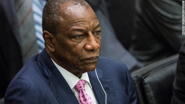 Alpha Conde is the president of Guinea, which has had more than 1,100 cases, including 739 deaths.