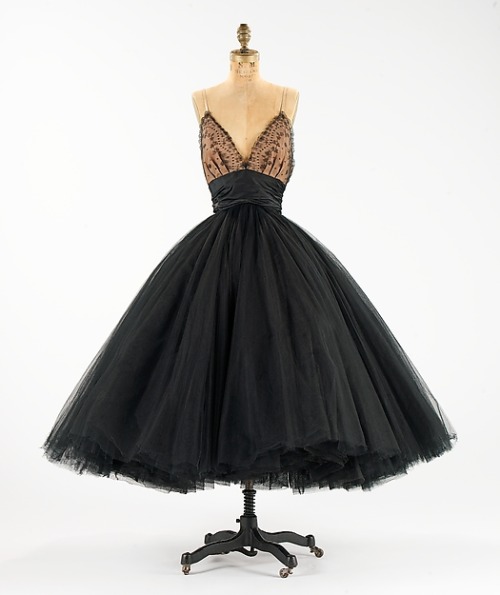 ephemeral-elegance: Tulle Evening Dress, ca. 1955 Norman Norell...