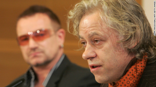 Singer Bob Geldof, alongside fellow Irishman Bono, has been a prominent advocate for anti-poverty efforts in Africa. In 1984, he helped found the charity Band Aid to raise money for famine relief in Ethiopia. And he organized the Live Aid concert the following year.