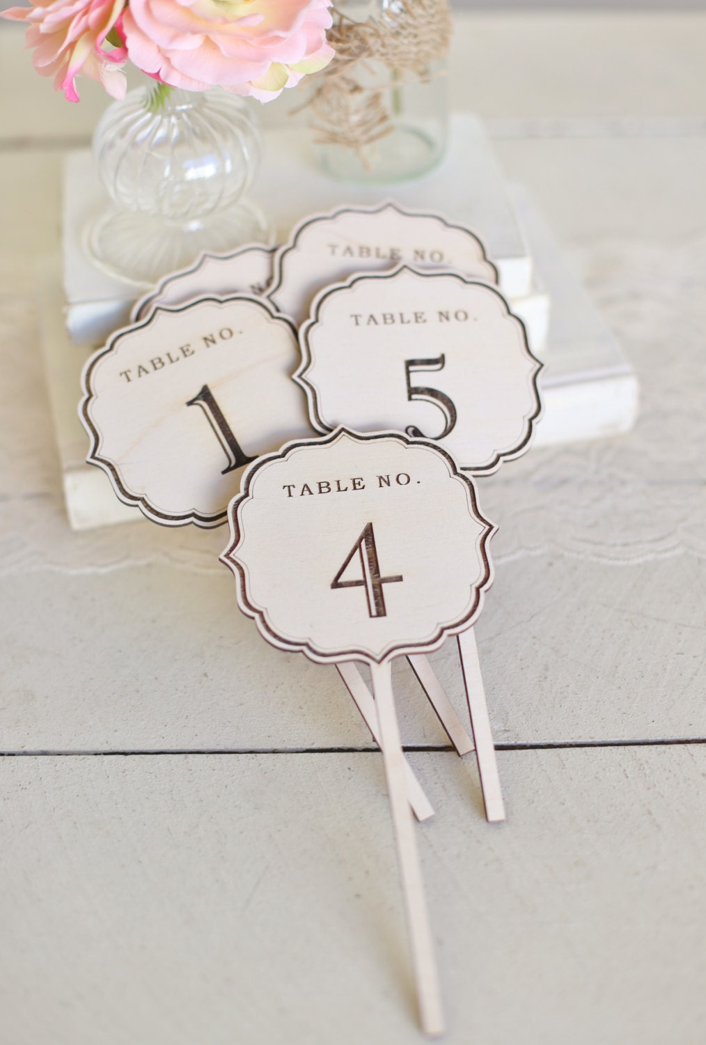 Rustic Wood Table Numbers Vintage Inspired Wedding by Morgann Hill Designs #BraggingBags #MorgannHillDesigns