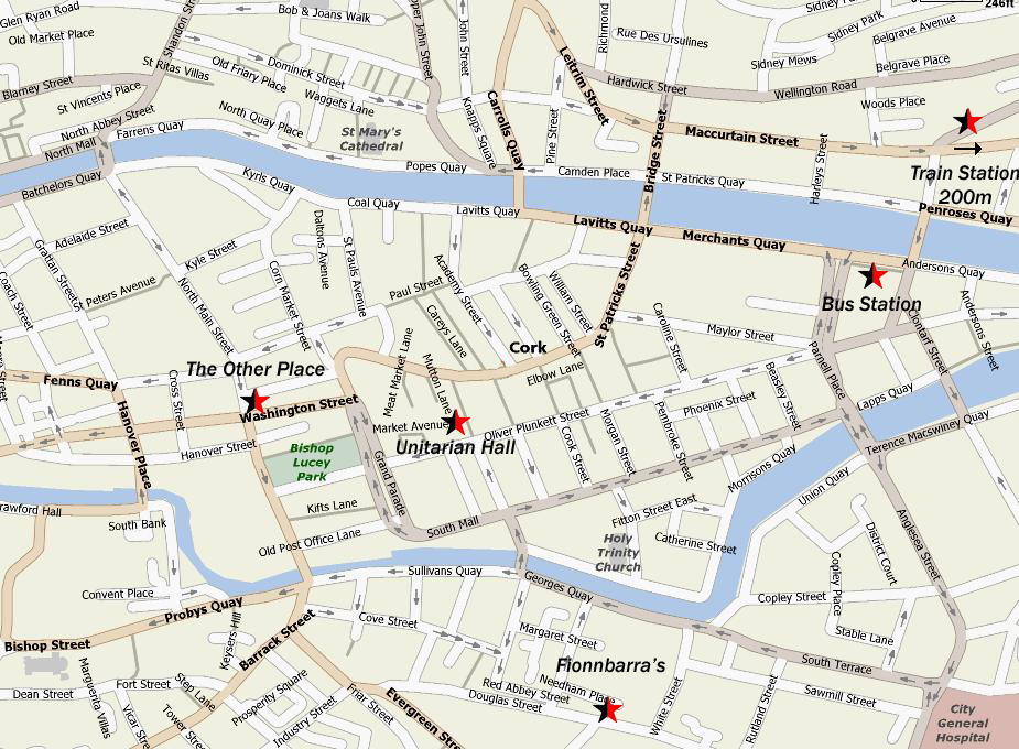 handy cork city centre map
