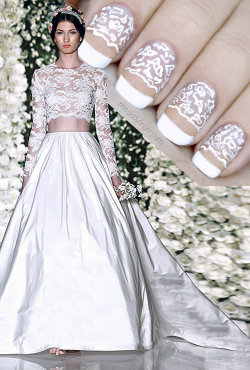 BRIDAL SERIES: Reem Acra Bridal Fall ‘15 A French manicure...