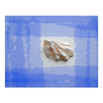 cats paw shell with blue streaks flyer design