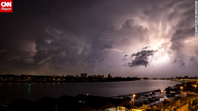 In Antwerp, Belgium, <a href='http://ift.tt/1oNlzT3'>Zachary Koulermos</a> was woken up by a hailstorm in June. After the hail subsided, the rain brought an "amazing lightning storm," he said. He grabbed his camera and tripod as the clouds retreated.
