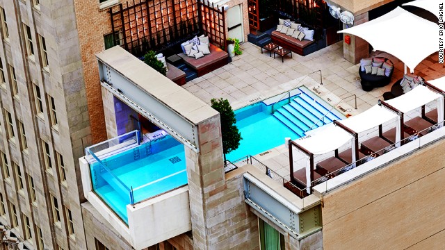 Offering easy access to the central business district, The Joule hotel has one of the coolest pools in Dallas. 